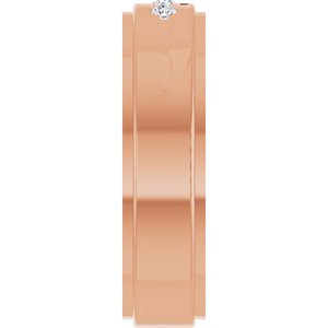 Diamond - Inaya - 14K Rose Gold .08 CTW Natural Diamond Band Size 7