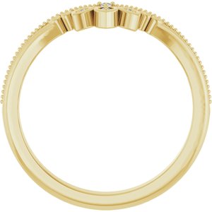 Nature - Marcela - 14K Yellow Gold .02 CTW Lab-Grown Diamond Contour Band