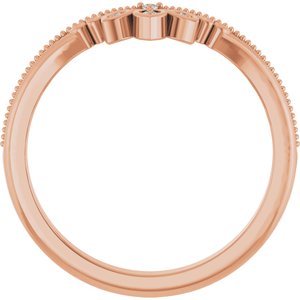 Nature - Marcela - 14K Rose Gold .02 CTW Natural Diamond Contour Band