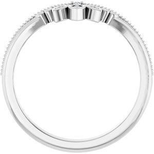 Nature - Marcela - 14K White Gold .02 CTW Lab-Grown Diamond Contour Band