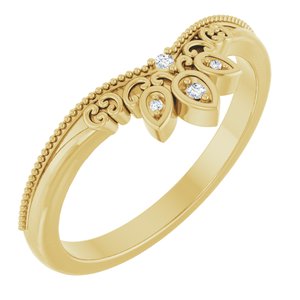 Nature - Marcela - 14K Yellow Gold .02 CTW Lab-Grown Diamond Contour Band