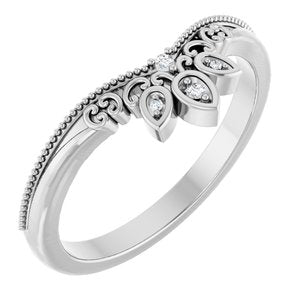 Nature - Marcela - 14K White Gold .02 CTW Natural Diamond Contour Band