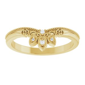 Nature - Marcela - 14K Yellow Gold .02 CTW Lab-Grown Diamond Contour Band