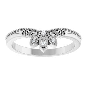 Nature - Marcela - Platinum .02 CTW Natural Diamond Contour Band