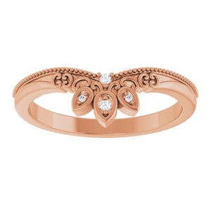 Nature - Marcela - 14K Rose Gold .02 CTW Lab-Grown Diamond Contour Band