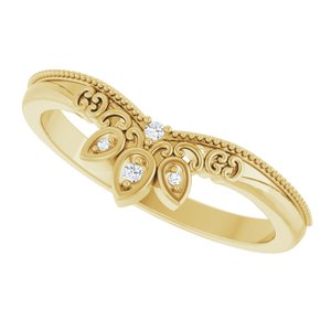 Nature - Marcela - 14K Yellow Gold .02 CTW Lab-Grown Diamond Contour Band