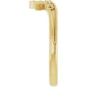 Nature - Marcela - 14K Yellow Gold .02 CTW Lab-Grown Diamond Contour Band