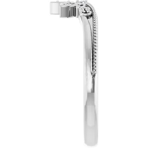 Nature - Marcela - 14K White Gold .02 CTW Lab-Grown Diamond Contour Band