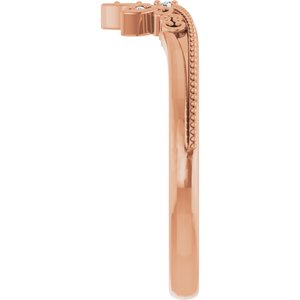 Nature - Marcela - 14K Rose Gold .02 CTW Natural Diamond Contour Band