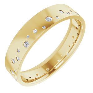 Diamond - Esra - 14K Yellow Gold 3/8 CTW Natural Diamond Band Size 4
