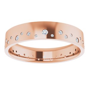 Diamond - Esra - 14K Rose Gold 3/8 CTW Natural Diamond Band Size 4