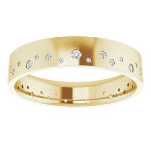 Diamond - Esra - 14K Yellow Gold 3/8 CTW Natural Diamond Band Size 4