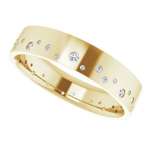 Diamond - Esra - 14K Yellow Gold 3/8 CTW Natural Diamond Band Size 4