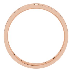 Diamond - Esra - 14K Rose Gold 3/8 CTW Natural Diamond Band Size 4