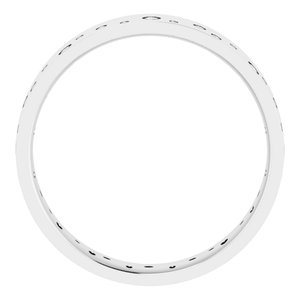Diamond - Esra - 14K White Gold 3/8 CTW Natural Diamond Band Size 4