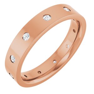 Hammered - Aiden - 14K Rose Gold 1/5 CTW Lab-Grown Diamond Band
