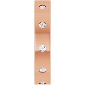 Hammered - Aiden - 14K Rose Gold 1/5 CTW Lab-Grown Diamond Band