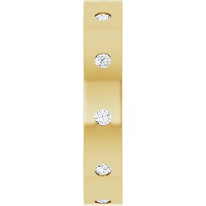 Hammered - Aiden - 14K Yellow Gold 1/5 CTW Lab-Grown Diamond Band