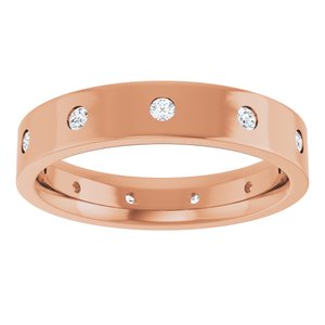 Hammered - Aiden - 14K Rose Gold 1/5 CTW Lab-Grown Diamond Band