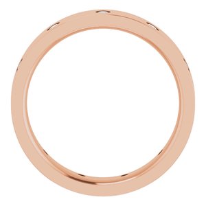 Hammered - Aiden - 14K Rose Gold 1/5 CTW Natural Diamond Band