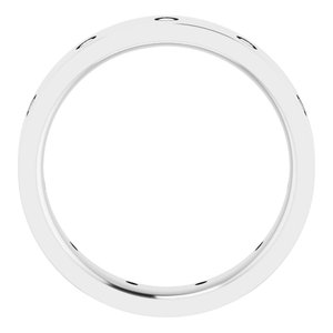 Hammered - Aiden - 14K White Gold 1/5 CTW Natural Diamond Band