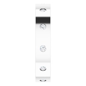 Hammered - Aiden - 14K White Gold 1/5 CTW Natural Diamond Band