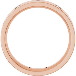 Hammered - Aiden - 14K Rose Gold 1/5 CTW Lab-Grown Diamond Band