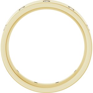 Hammered - Aiden - 14K Yellow Gold 1/5 CTW Lab-Grown Diamond Band