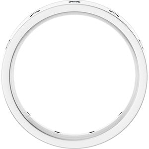 Hammered - Aiden - 14K White Gold 1/5 CTW Lab-Grown Diamond Band