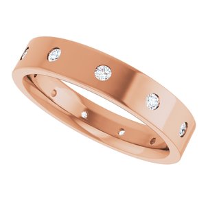 Hammered - Aiden - 14K Rose Gold 1/5 CTW Lab-Grown Diamond Band