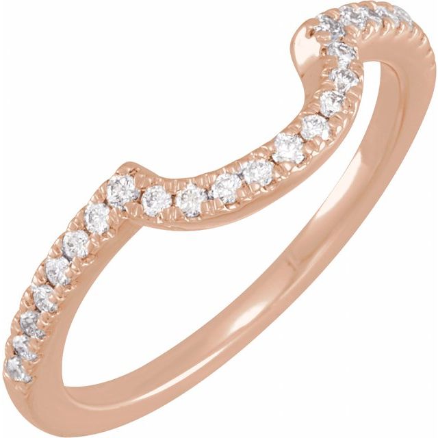14K Rose 1/5 CTW Natural Diamond Matching Band