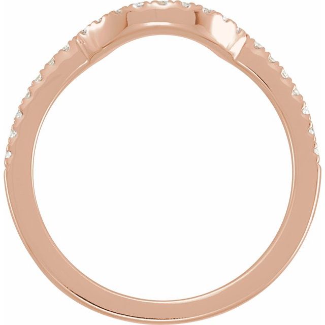 14K Rose 1/5 CTW Natural Diamond Matching Band