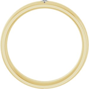Matte - Arlo - 14K Yellow Gold .03 CT Natural Diamond Band