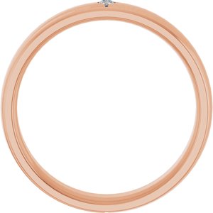 Matte - Arlo - 14K Rose Gold .03 CT Natural Diamond Band