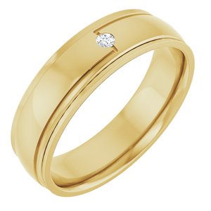 Matte - Arlo - 14K Yellow Gold .03 CT Natural Diamond Band
