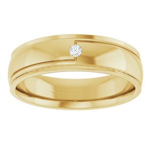 Matte - Arlo - 14K Yellow Gold .03 CT Natural Diamond Band