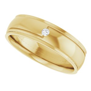 Matte - Arlo - 14K Yellow Gold .03 CT Natural Diamond Band