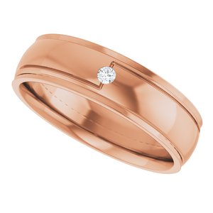 Matte - Arlo - 14K Rose Gold .03 CT Natural Diamond Band