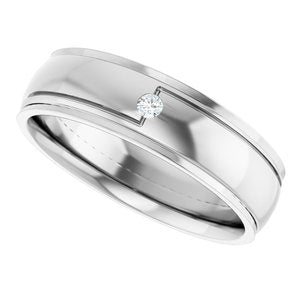 Matte - Arlo - 14K White Gold .03 CT Natural Diamond Band
