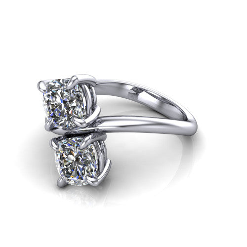 Thalia Cushion Shape Classic Engagement Ring in Platinum