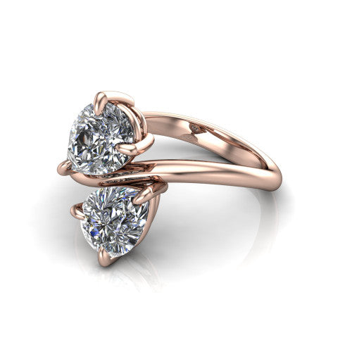 Thalia Pear Shape Classic Engagement Ring in 18K Rose Gold