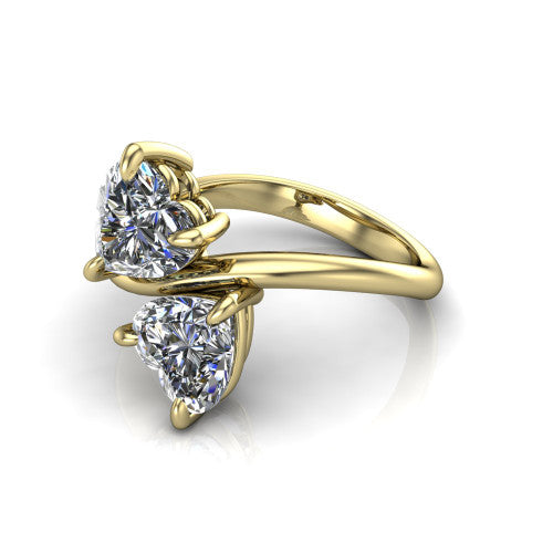Thalia Heart Shape Classic Engagement Ring in 18K Yellow Gold