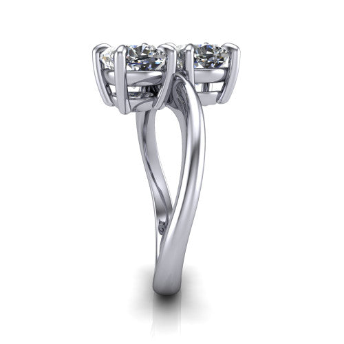 Thalia Cushion Shape Classic Engagement Ring in 14K White Gold