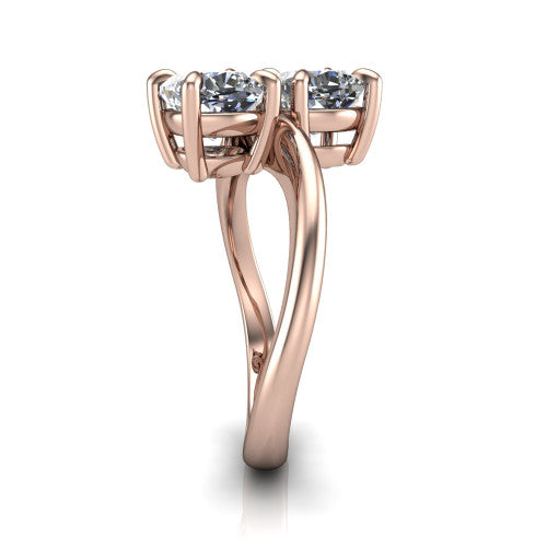 Thalia Cushion Shape Classic Engagement Ring in 18K Rose Gold