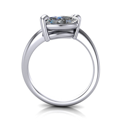 Thalia Marquise Shape Classic Engagement Ring in Platinum