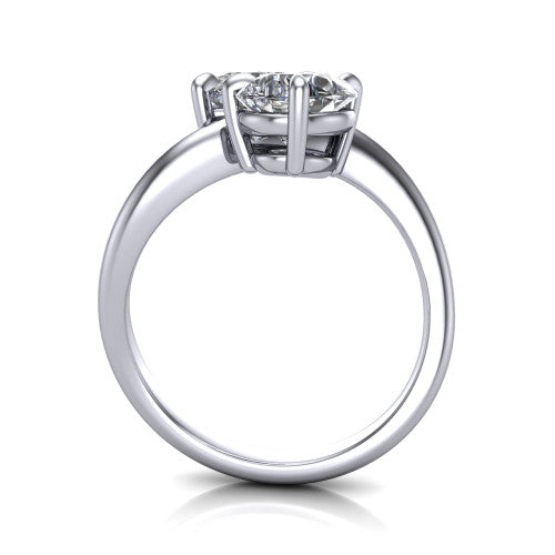 Thalia Pear Shape Classic Engagement Ring in Platinum