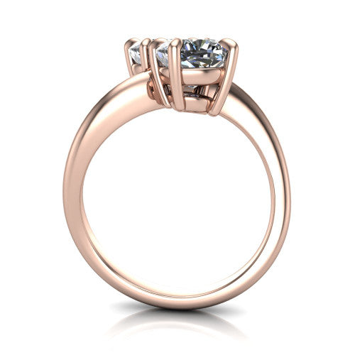 Thalia Cushion Shape Classic Engagement Ring in 18K Rose Gold