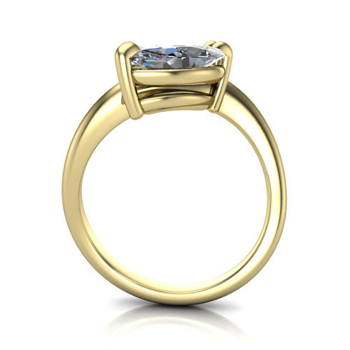 Thalia Marquise Shape Classic Engagement Ring in 18K Yellow Gold