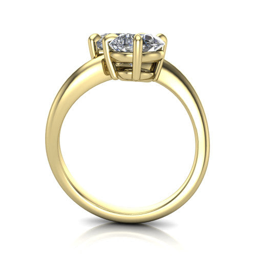Thalia Pear Shape Classic Engagement Ring in 18K Yellow Gold