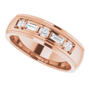 Unique - Samuel - 14K Rose Gold 1/4 CTW Lab-Grown Diamond Band